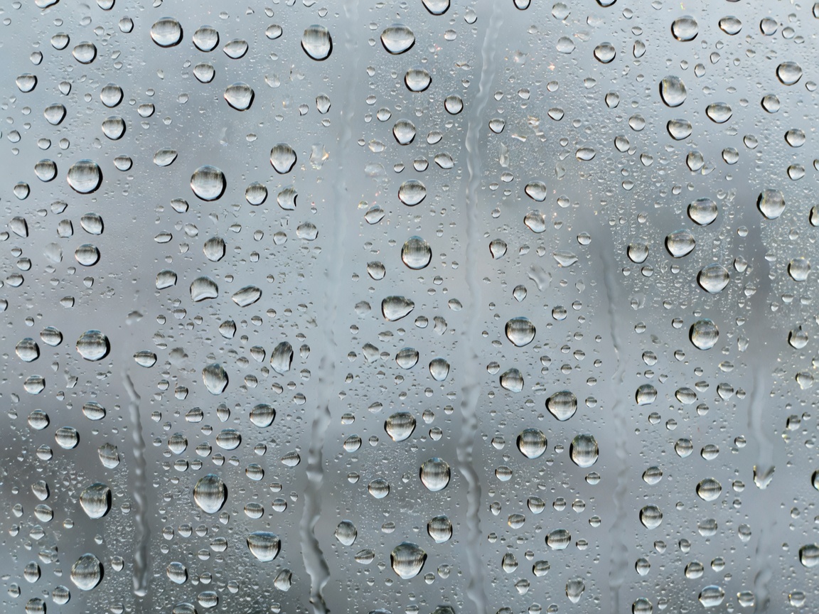 Close up of condensation water droplets on a glass window
